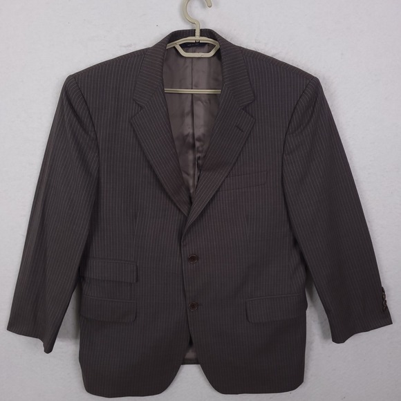 Brooks Brothers Other - Brooks Brothers Blazer Mens 42R Brown Pinstripe Wool Sport Coat Old Money